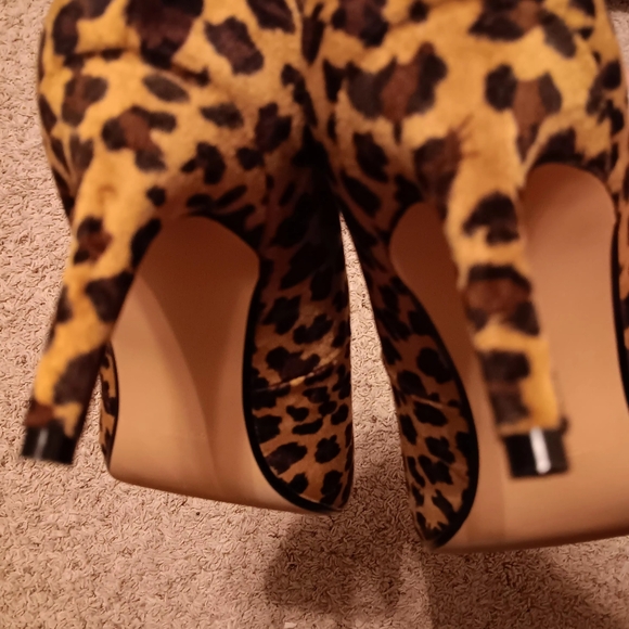 Animal Print Velour Heels 45/13 - Picture 4 of 5